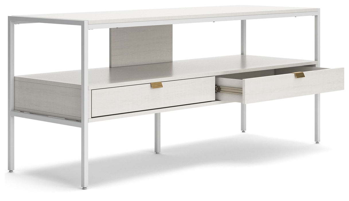 Deznee - White - Large TV Stand