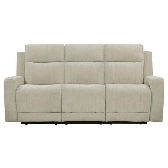 Kennett - Chenille Upholstered Power Reclining Sofa - Ivory