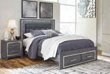 Lodanna - Queen/King Platform Rails - Gray