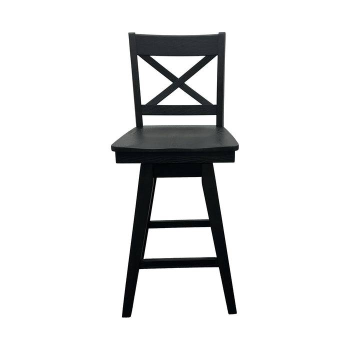 Wooden Barstool With X Back