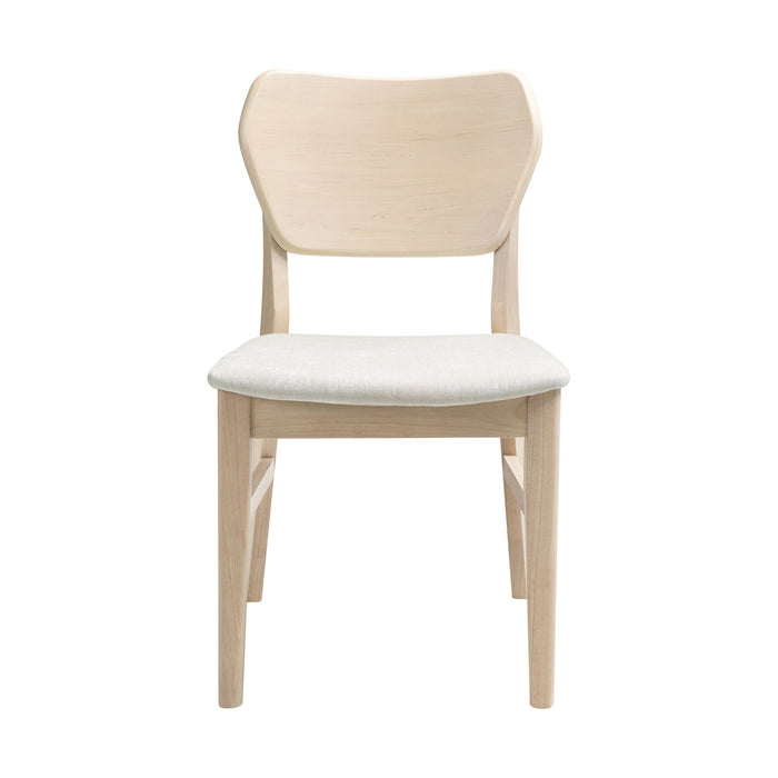 West End - Curved Panel Chair With Ivory Seat