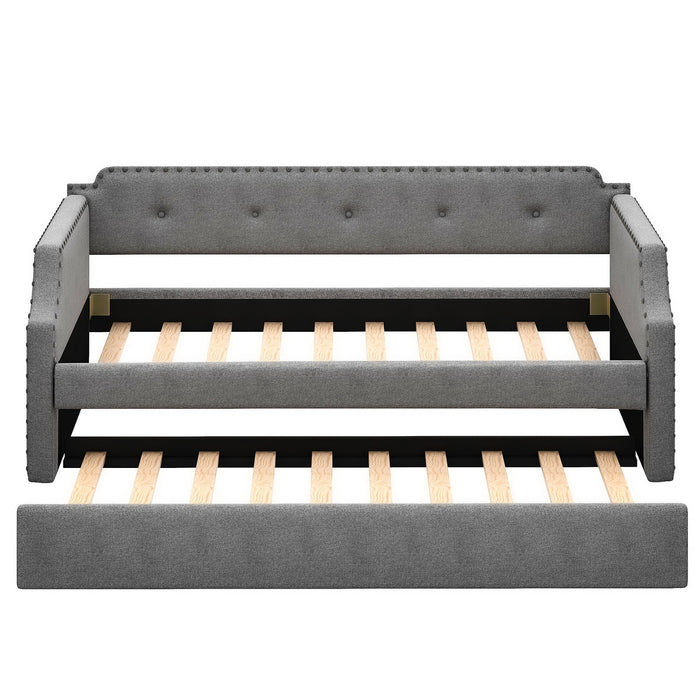 Upholstered Daybed With Trundle