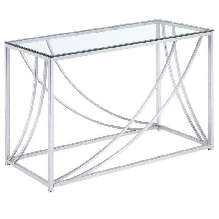Lille - Glass Top Entryway Sofa Console Table Accents