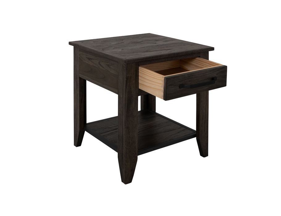 Teak - End Table - Oil Black