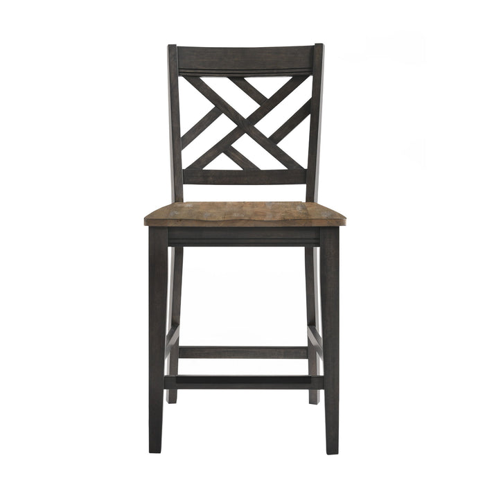 Harper - Lattice Stool - Brushed Brown / Pecan