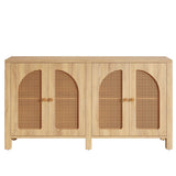 Buffet Sideboard Cabinet With 4 Doors, Console For Living Room - Natural