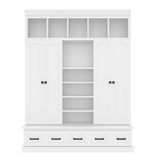 Hall Tree With Bench And 5 Storage Cubbies