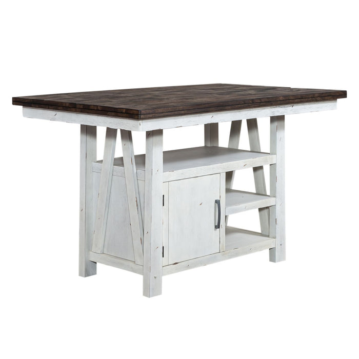 Farmhouse - 5 Piece Gathering Table Set - White