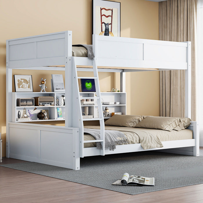 Bunk Bed With Storage Cabinets And USB Ports