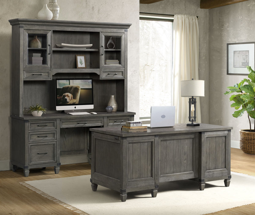 Foundry - Executive Desk - Brushed Pewter