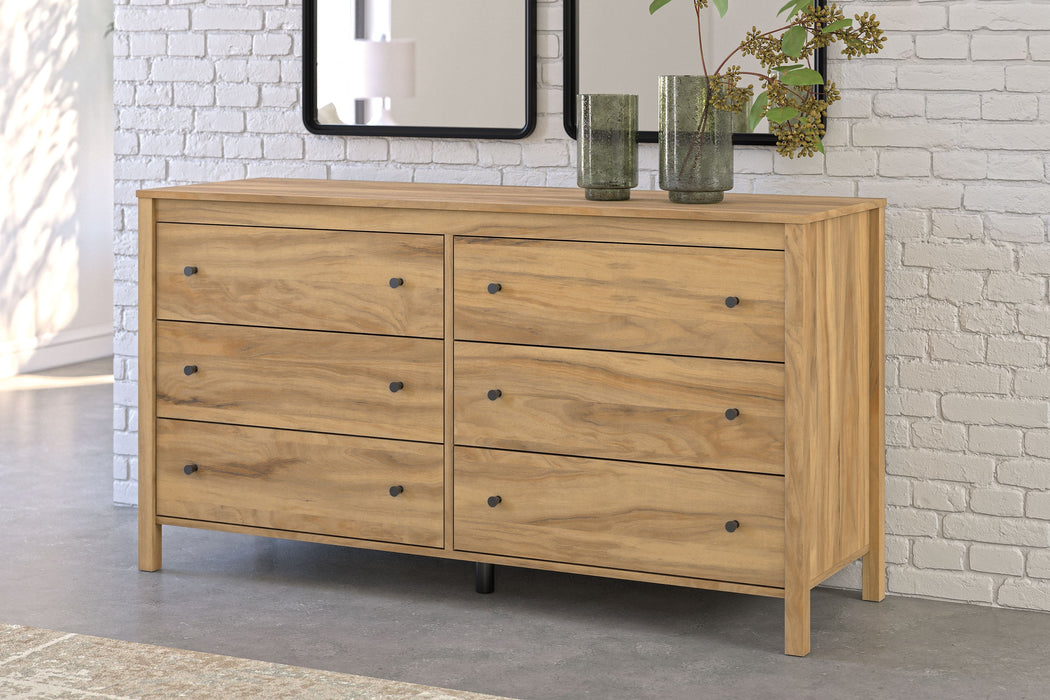 Bermacy - Light Brown - Six Drawer Dresser