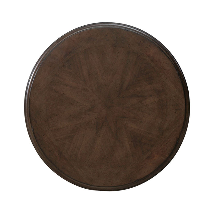 Arden Road - Round Chairside Table - Satin Cherry