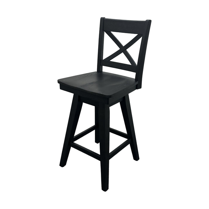 Wooden Barstool With X Back