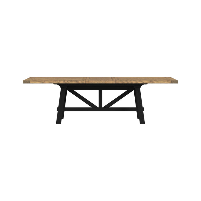 Hendricks - Trestle Table - Rustic Wheat / Raven