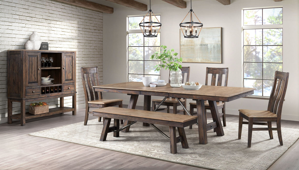 Transitions - Trestle Dining Table - Driftwood / Sable
