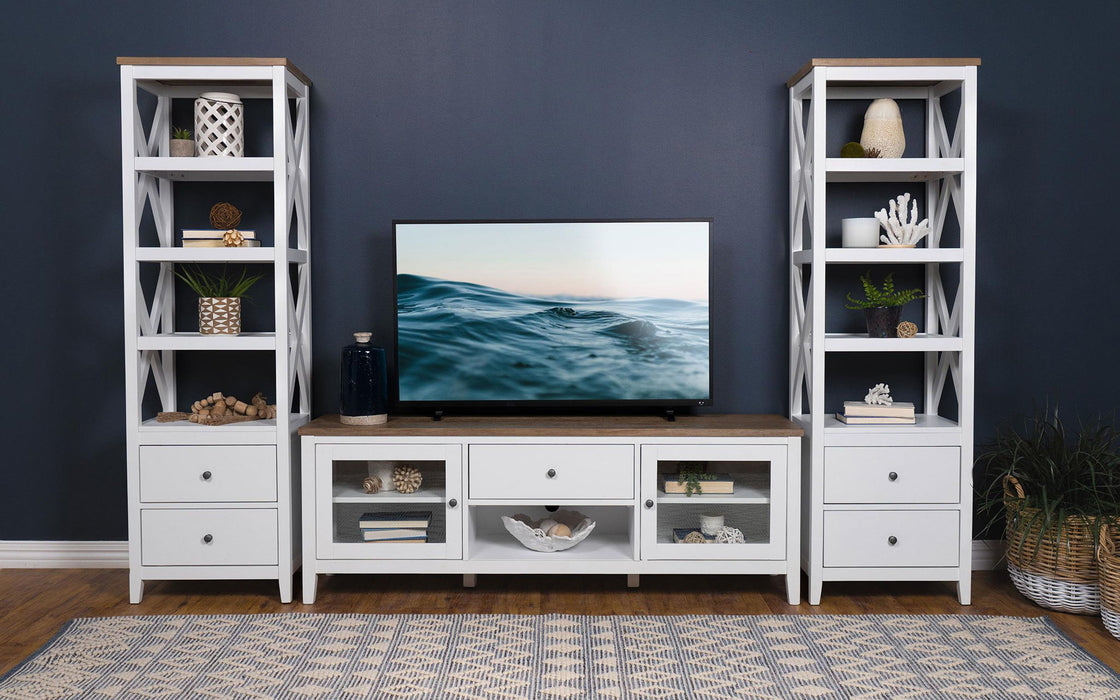 Hollis 3-piece 67-inch TV Stand Entertainment Center White