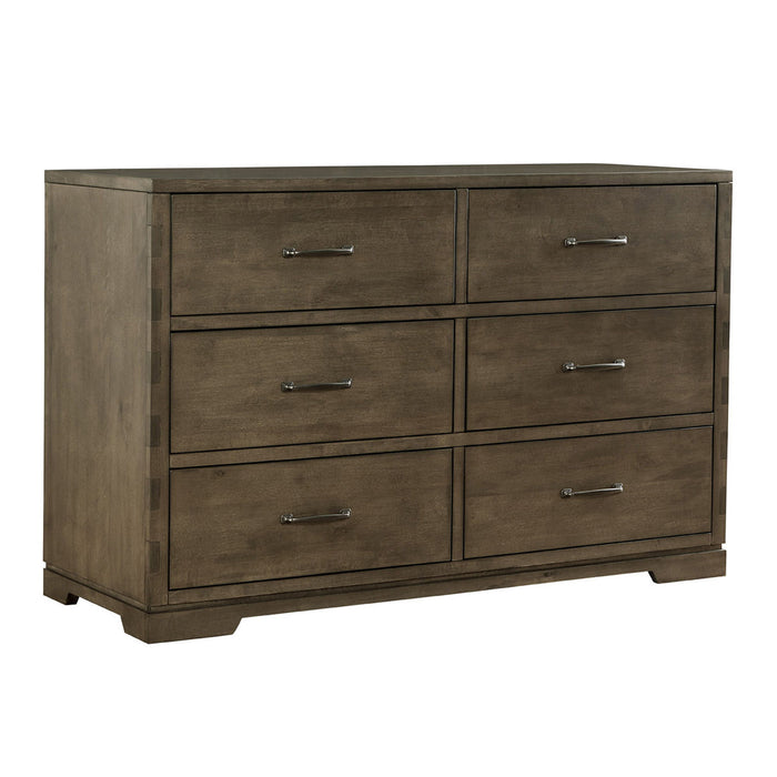 Dovetail - 6 Drawer Dresser - Graphite