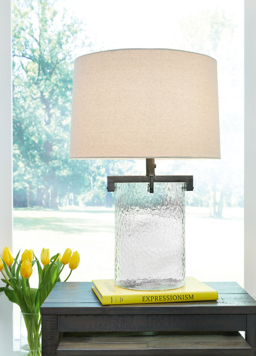 Fentonley - Clear / Antique Black - Glass Table Lamp