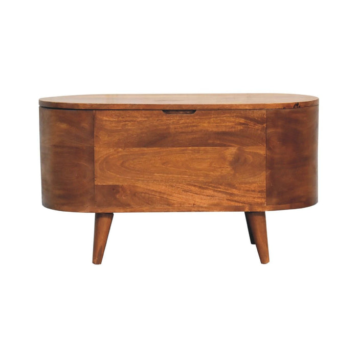Rounded Lid Up Blanket Box
