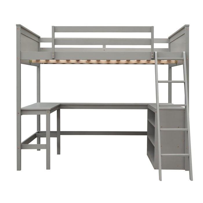 Loft Bed With Shelves With Desk