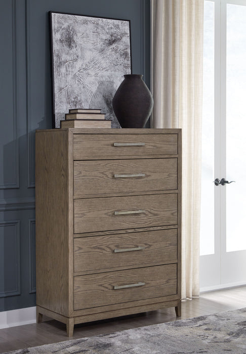 Chrestner - Gray - Five Drawer Chest