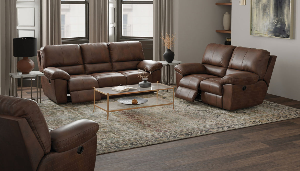 Stetson - Power Lay Flat Reclining Loveseat - Canyon