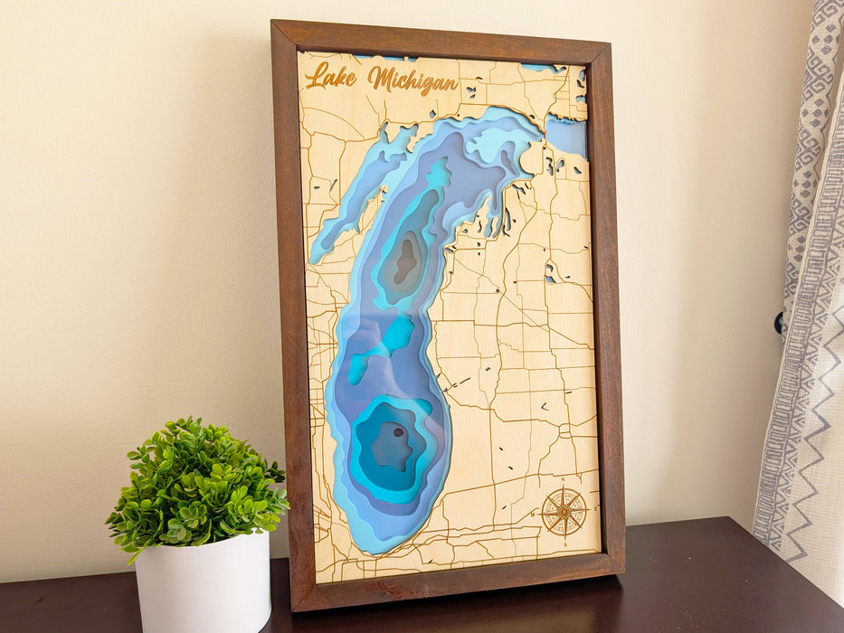 Lake Michigan Depth Map