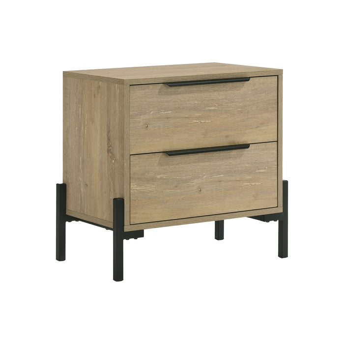 Newhall - Nightstand - Vintage Oak Melamine