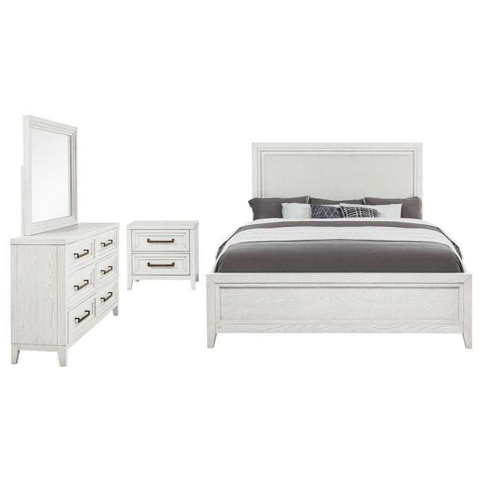 Marielle 4-piece Cal King Bedroom Set Distressed White
