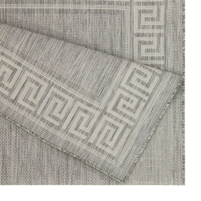 Sunshine - 5'3" X 7'3" Indoor, Outdoor, Area Rug Polypropylene - Silver