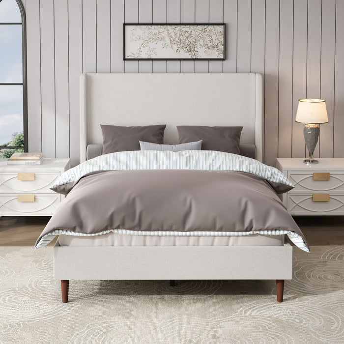 Upholstered Bed & High Headboard Design
