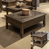 Paradise Valley - 3 Piece Table Set - Saddle Brown