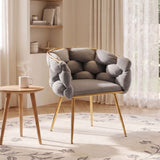 Luxury Modern Simple Leisure Single Sofa Chair Bedroom Lazy Person Household Dresser Stool Manicure Table Back Chair