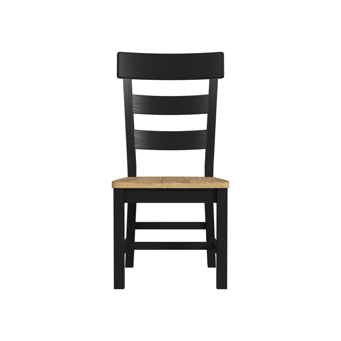 Hendricks - Ladder Chair - Rustic Wheat / Raven