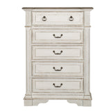 Abbey Park - 5 Drawer Chest - Antique White