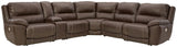 Dunleith - Power Sectional 6 Pc - Chocolate