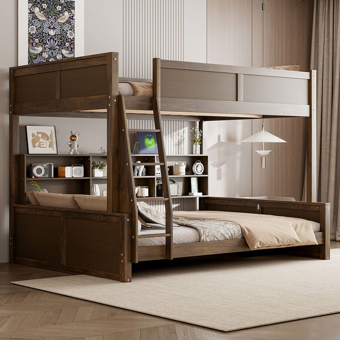 Bunk Bed With Storage Cabinets And USB Ports