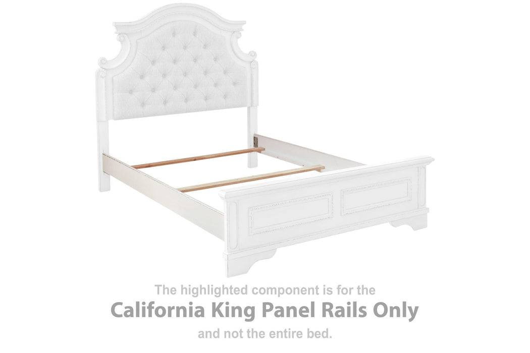 Realyn - Cal King Panel Rails - Chipped White