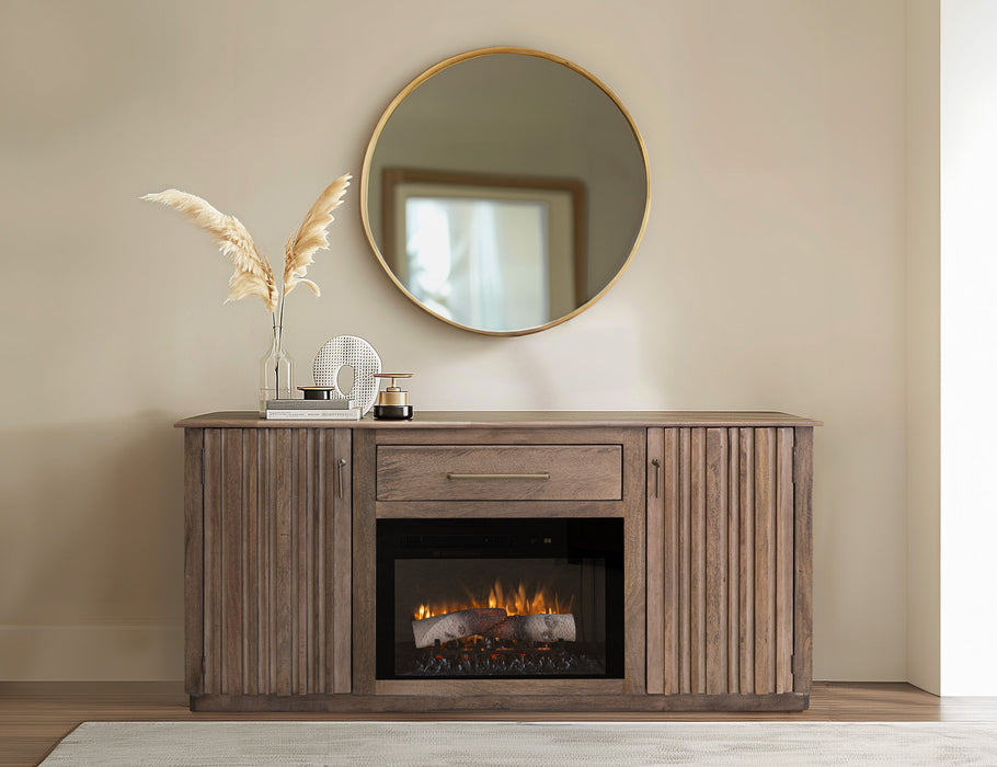 26" Electric Fireplace - Black / Cristal