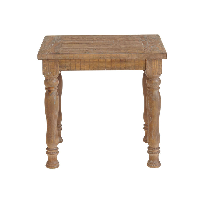 Highland - End Table With Turned Legs - Sandwash