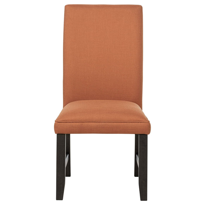 Ramsey Fabric Upholstered Parson Dining Side Chair Salmon Orange