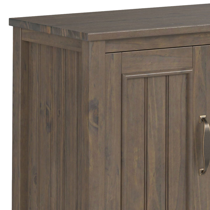 Lev - Handcrafted TV Media Stand - Smoky Brown