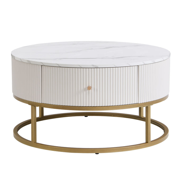 Modern Round Table With Drawers