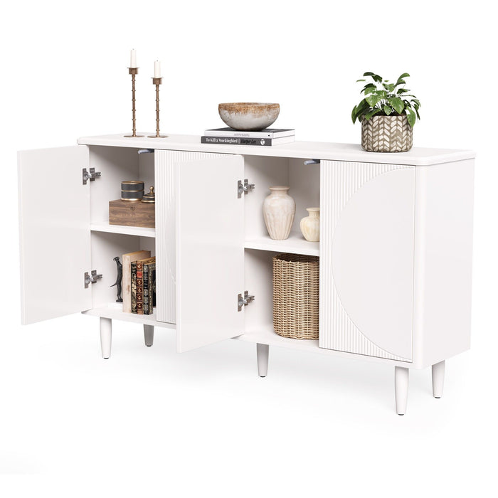 Buffet Sideboard Cabinet With Storage For Dining Room - White