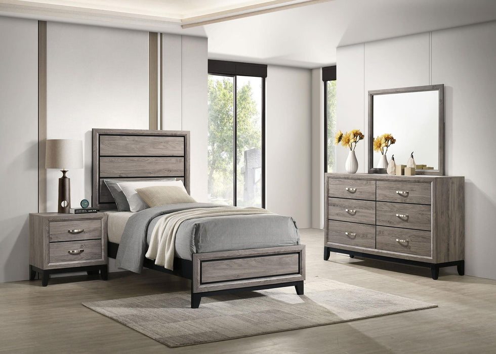 Watson 4-piece Wood Twin Bedroom Set Light Taupe