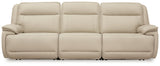 Double Deal - 3-Piece Power Reclining Sofa Sectional - Almond