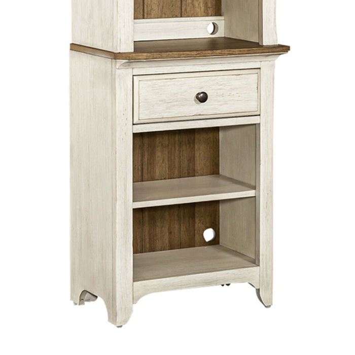 Farmhouse Reimagined - Right Pier Base - Antique White / Chestnut Tops