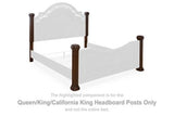 Lavinton - Queen/ King/ California King Headboard Posts - Brown