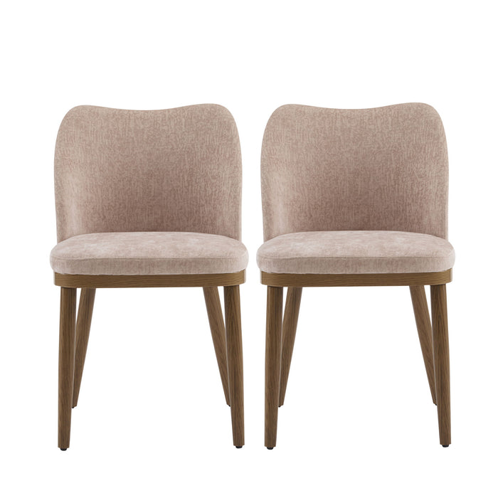 Mid Century Modern Dining Chair With Ergonomic Backrest