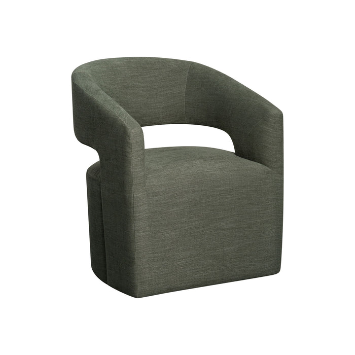 Upholstered Dining Chair Curved Open Back